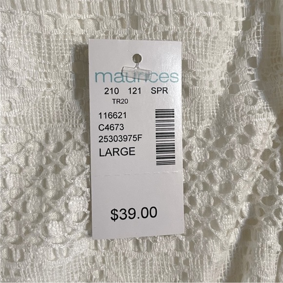 ⭐️⭐️SALE- 2 for $25⭐️⭐️ NWT Maurices White Lace Front Skater Dress Size L - Picture 3 of 5